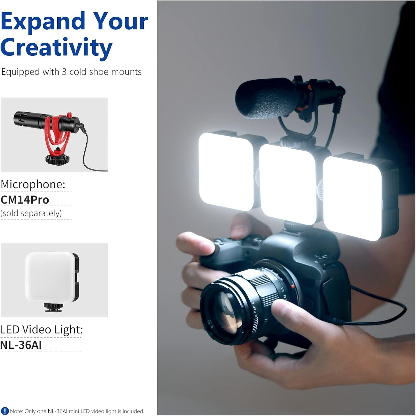 Neewer NL-36AI Portable Bi-Color LED Video Light