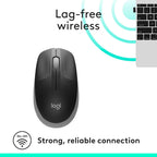 Logitech 910-005900 M190 Full-Size Wireless Mouse - Grey