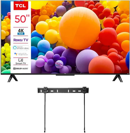TCL 50S4 50-Inch 4K R0ku TV with Wall Mount, Renewed