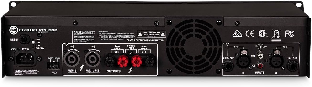Crown XLS1002 Power Amplifier - 350W Class D Amplifier
