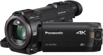 Panasonic E1PNHCWXF991K 4K Camcorder Bundle, Wi-Fi, 32GB Card, Tripod