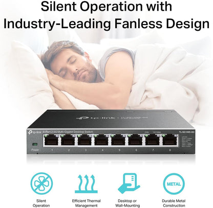 TP-Link TL-SG108S-M2 8-Port 2.5G Multi-Gigabit Ethernet Switch