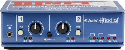Radial Engineering DiNET DAN-TX2 2-Channel Dante Network Audio Transmitter