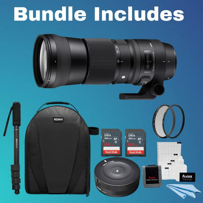 Sigma 150-600mm Nikon Lens Contemporary Bundle