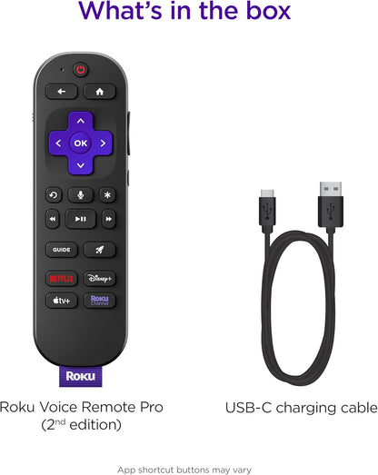 Roku RCB1R Voice Remote Pro (2nd Ed.) Rechargeable