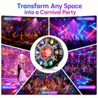 GNCNSHK Moving Head DJ Light with Disco Ball and Starry Laser