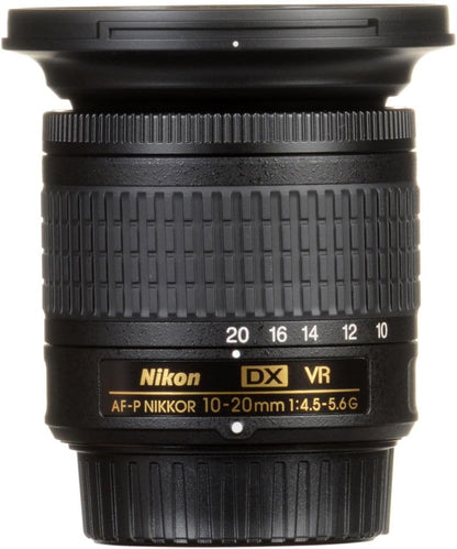 Nikon 20067-6A1-CR AF-P 10-20mm VR Lens Bundle (Renewed)