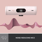 Logitech Brio 500 Full HD Webcam - Rose