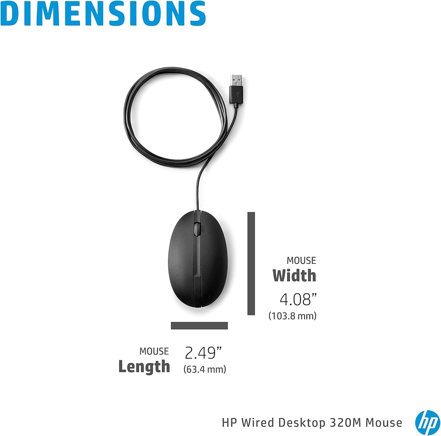 HP 320M Wired Desktop Mouse USB