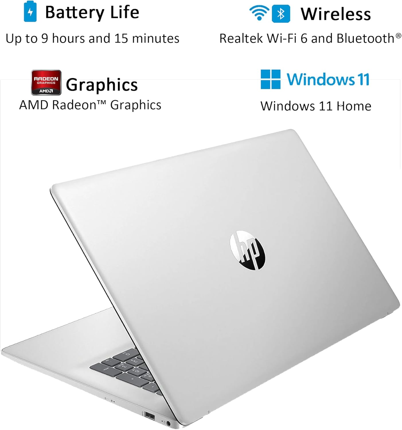 HP HP Laptop 17 Ryzen 5 Touchscreen (Renewed)