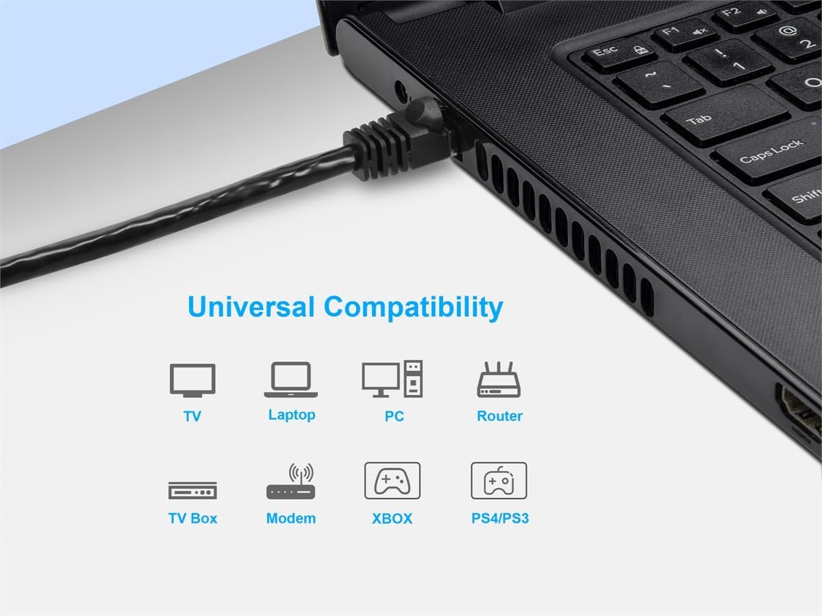 Monoprice 102288 Cat6 Ethernet Cable 1ft Black RJ45