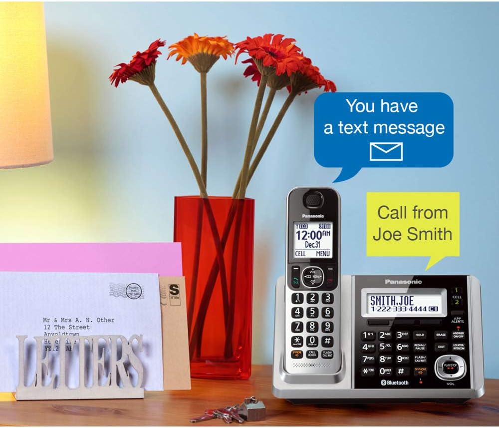 Panasonic KX-TG833SK Link2Cell Bluetooth Cordless Phone