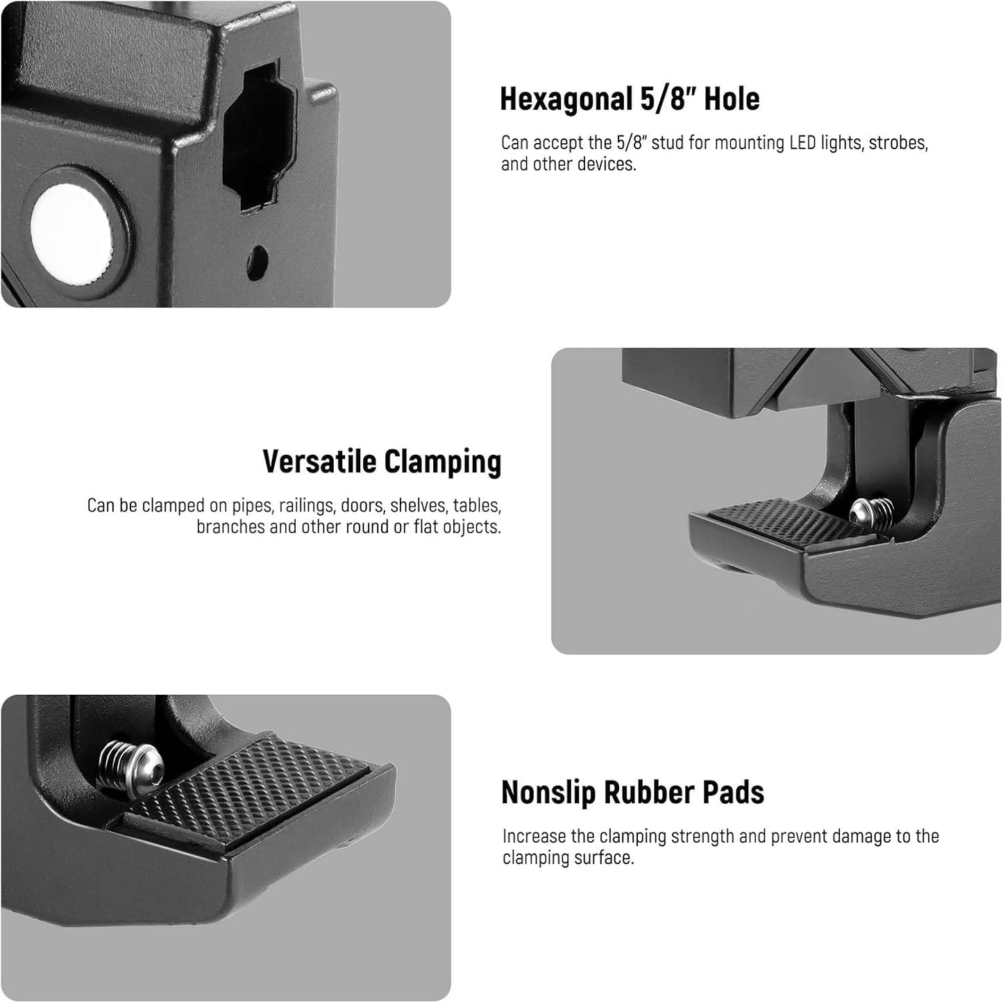Neewer 10102899 Super Clamp 5/8" Stud