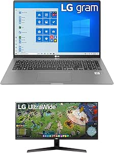 LG Gram 17Z95N-G.AAS8U1 Laptop i7 & 29WP60G-B Ultrawide Monitor Bundle