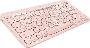 Logitech K380 Multi-Device Bluetooth Keyboard - Rose (Renewed)