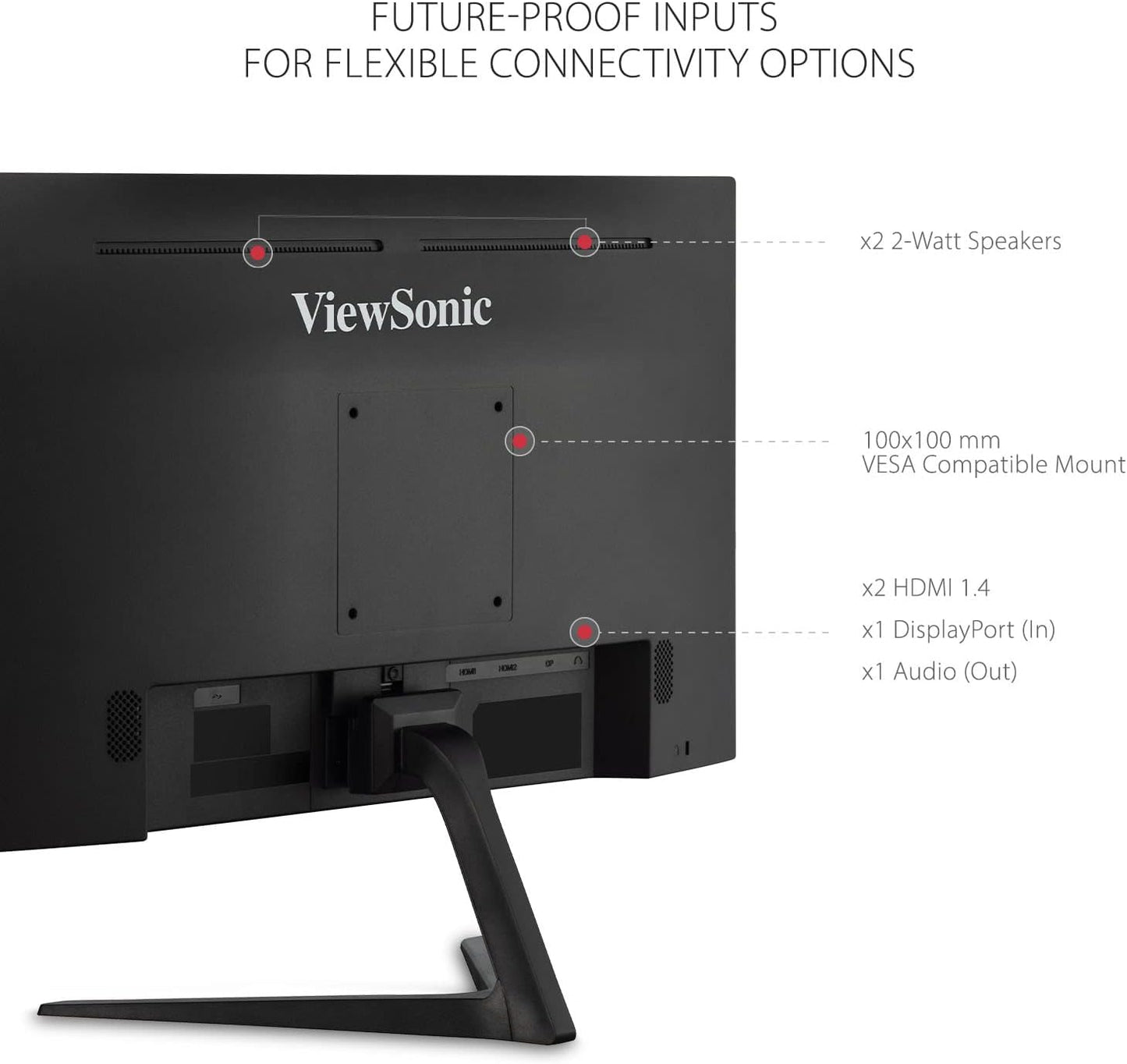 ViewSonic VX2418-P-MHD 24 Inch 165Hz 1ms Gaming Monitor
