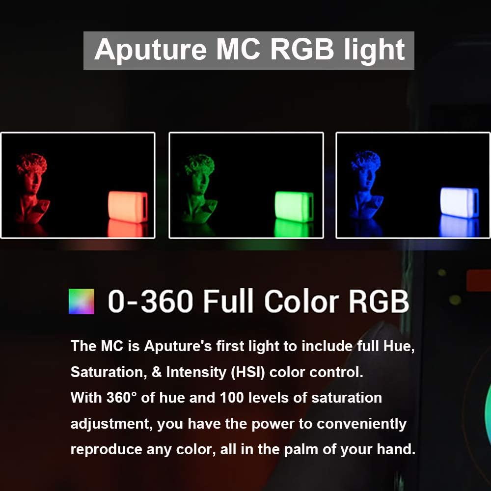 Aputure MC RGBWW On Camera Video Light