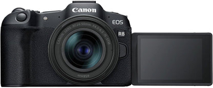 Canon R8 Mirrorless Camera 24-50mm + 75-300mm Lens Bundle (Renewed)