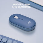 Logitech 910-006660 Pebble Wireless Mouse - Blueberry