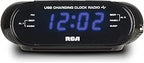 RCA RC207A USB Charging Clock Radio Blue LED
