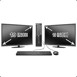 HP 6200 Elite: i5 Desktop, 8GB, 1TB HDD, Dual 19" Monitors (Renewed)