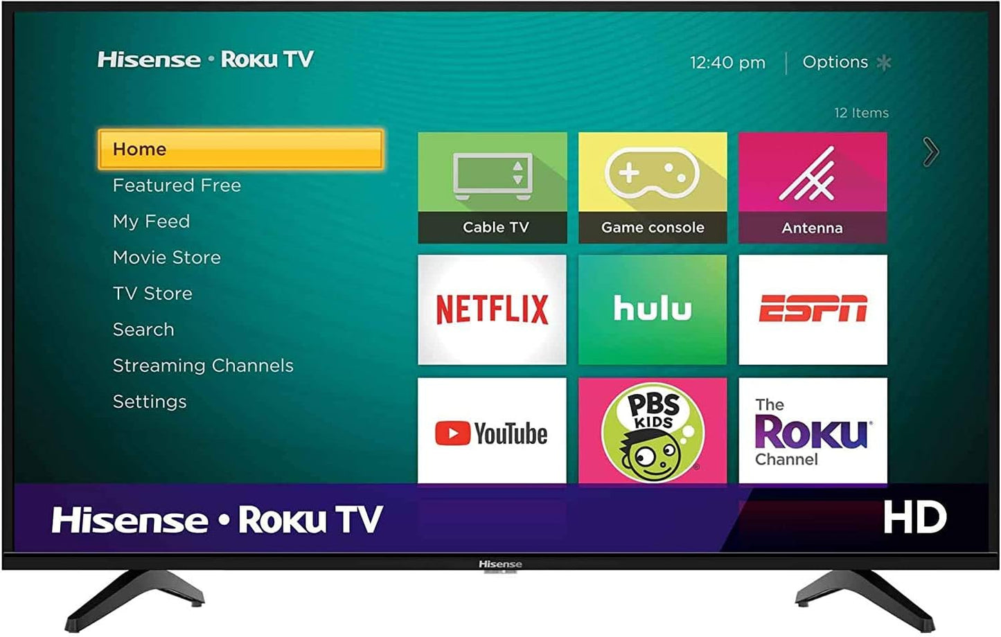 Hisense H4 Series 40-Inch Roku Smart TV & HS214 Soundbar