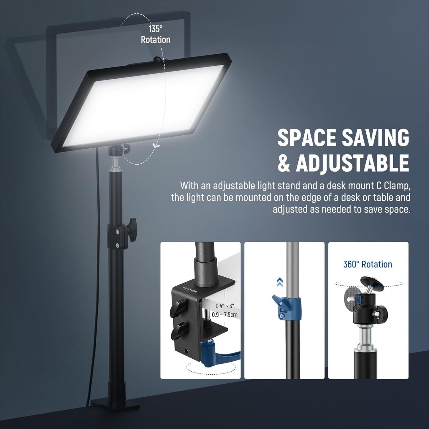 Neewer GL25B 12.9" Streaming Key Light with Remote