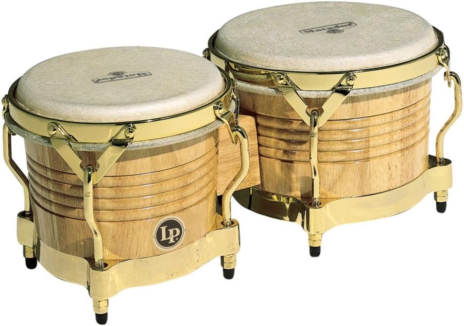 Latin Percussion M201-AW Matador Wood Bongos Natural Gold