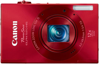 Canon PowerShot ELPH 520 HS Red Digital Camera 12x Zoom