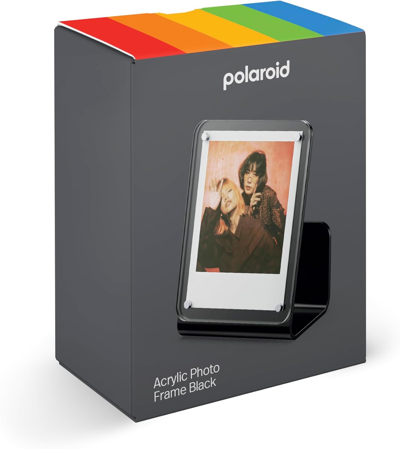 Polaroid 006366 Black Acrylic Photo Frame with Storage