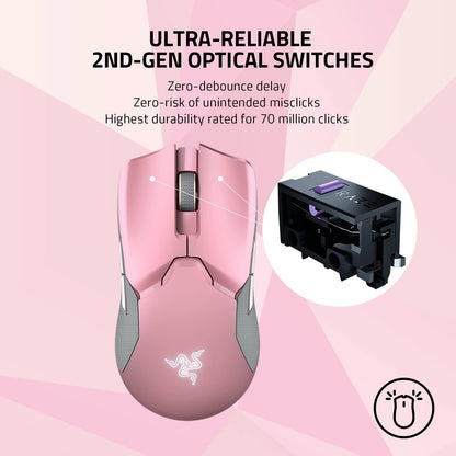 Razer RZ01-03050300-R3M1 Viper Ultimate Quartz Pink Wireless Mouse