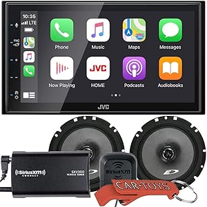 JVC KW-M560BT 6.8" CarPlay Receiver w/ Speakers & SiriusXM