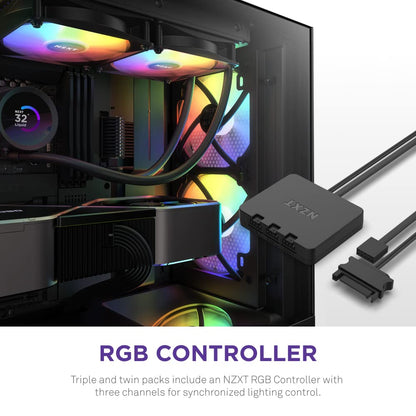 NZXT RF-C12TF-B1 F120 RGB Core 120mm Fan 3-Pack