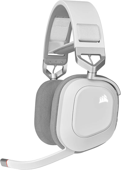 Corsair CA-8910126 HS80 RGB Wireless Gaming Headset - White (Renewed)