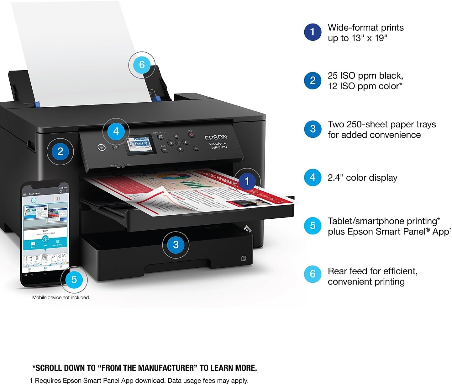 Epson WF-7310 Workforce Pro Wireless Wide-Format Printer