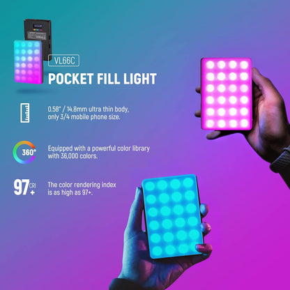 Neewer 10101760 RGB LED Phone Light with Clip