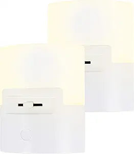 GE 46789 Ultrabrite Dimmable LED Night Light 2-Pack