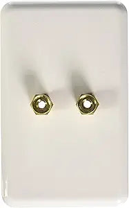Monoprice 103639 Banana Binding Post Single Speaker Wall Plate
