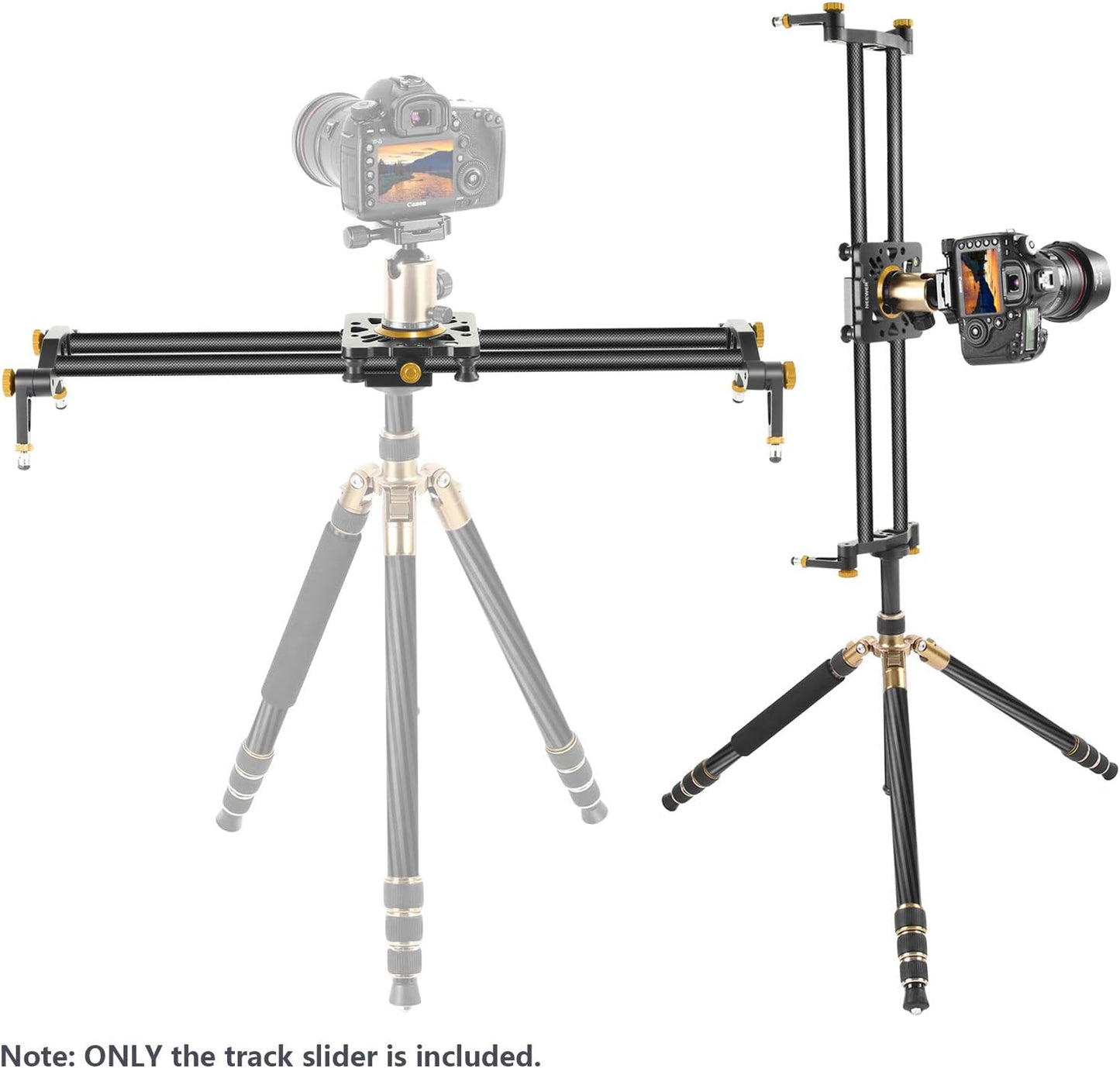 Neewer 47.2" Carbon Fiber Camera Slider: Video Stabilizer