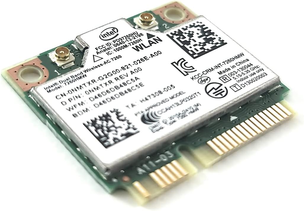 Intel 7260HMW AN Dual Band AC WiFi Bluetooth Adapter