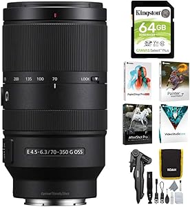 Sony SEL70350G E 70-350mm Lens Bundle - Telephoto Zoom