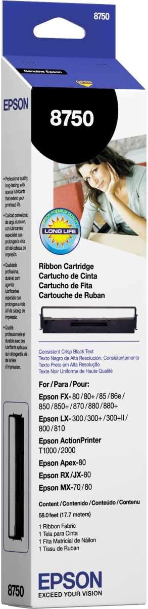 Epson 8750 Black Fabric Ribbon Cartridge — main product image