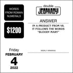 Sony Jeopardy! 2022 Day-to-Day Trivia Calendar