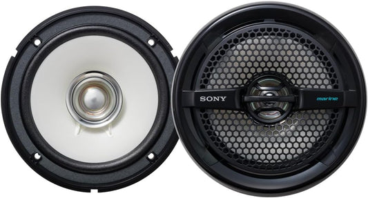 Sony XSMP1611B 6.5" Dual Cone Marine Speakers Black