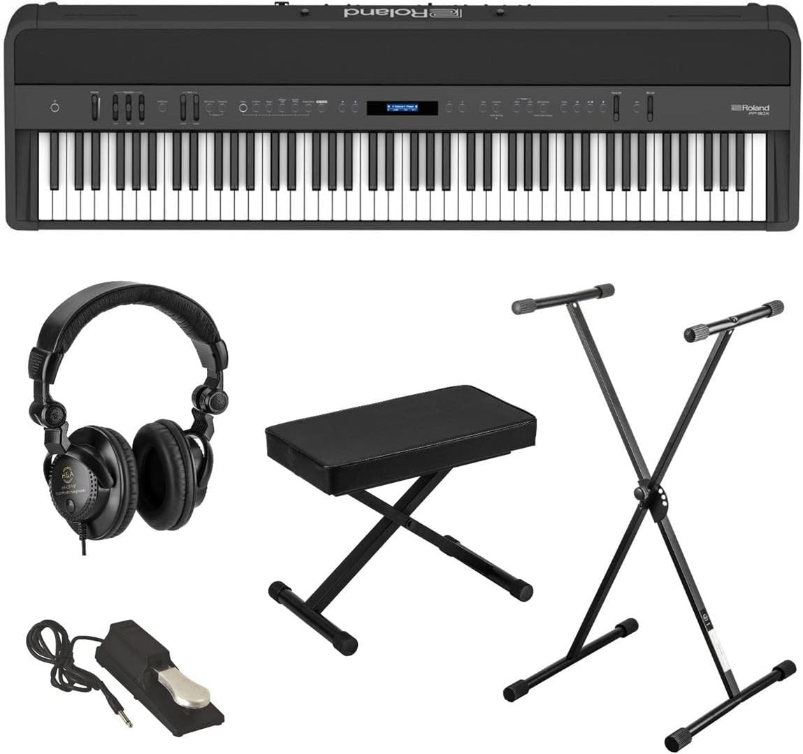 Roland FP 90X 88-Key Black Digital Piano Bundle