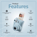 Fujifilm INSTAX mini 12 Pastel Blue Holiday Bundle