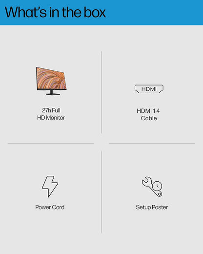 HP 27h 27" Full HD IPS Monitor - Black