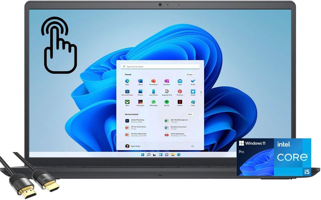 Dell i352 Inspiron 15" i5 Touch Laptop, 64GB RAM, 1TB SSD, Win 11 Pro