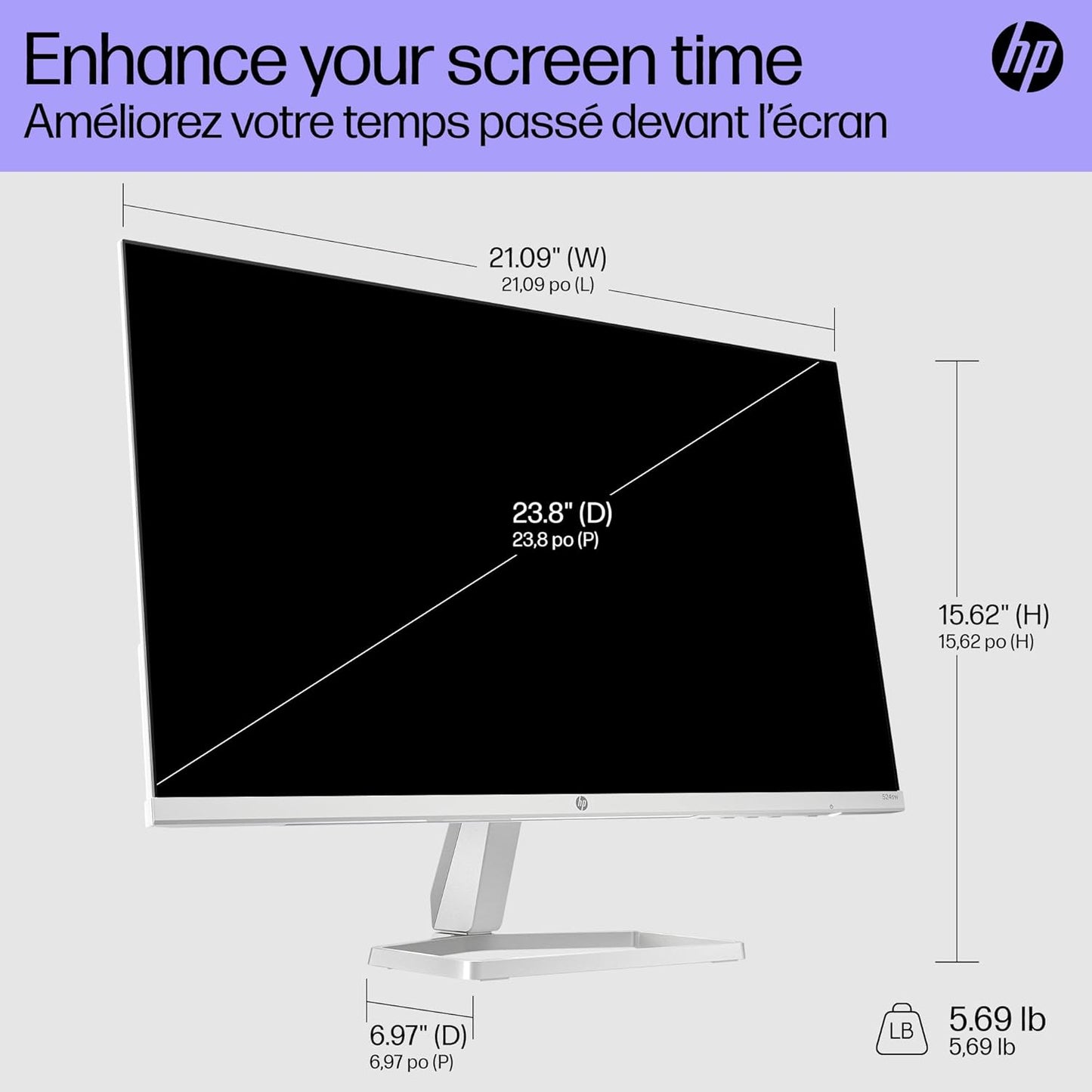 HP 94C36AA#ABA Series 5 24" FHD Monitor - Eye Ease