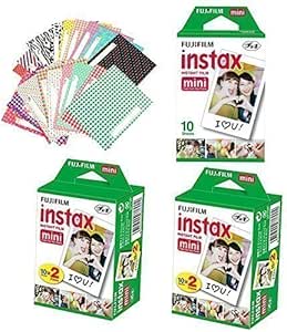 Fujifilm Instax Mini Film - 50 Sheets + Stickers